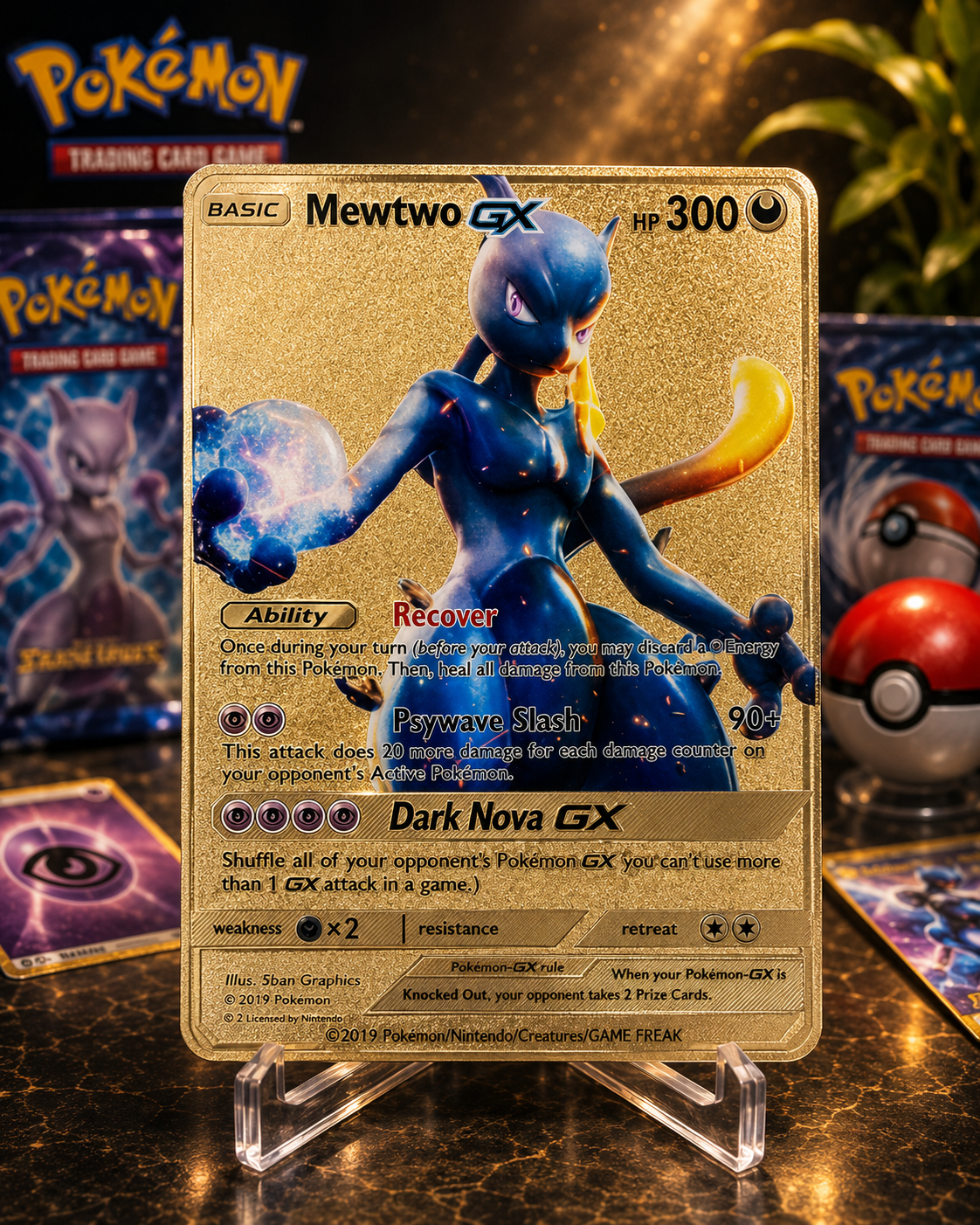 Celestial Psychic Warrior Collector Card – Gold Foil Premium Display Edition
