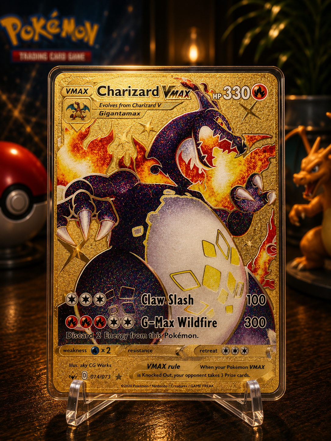 Shadow Dragon Gold Foil Collector Card – Premium Black & Gold Edition