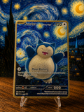 Snorlax x Starry Night Custom Premium Metal Collector Card