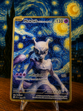 Mewtwo x Starry Night Custom Premium Metal Collector Card