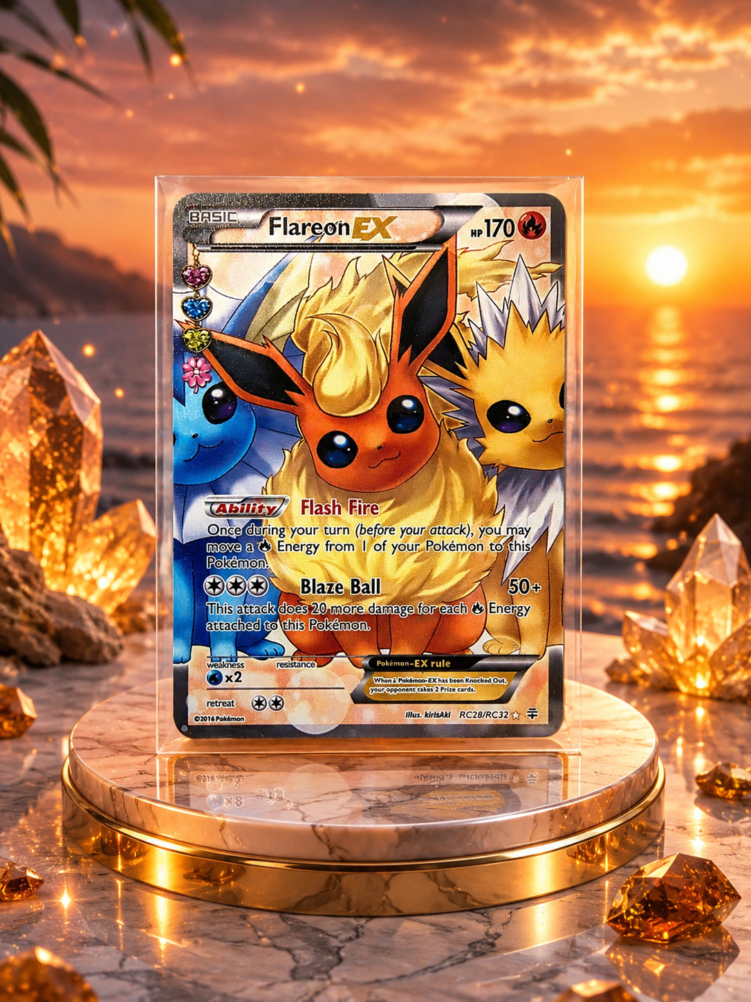 Sunset Trio Collector Art Card – Premium Coastal Display Edition