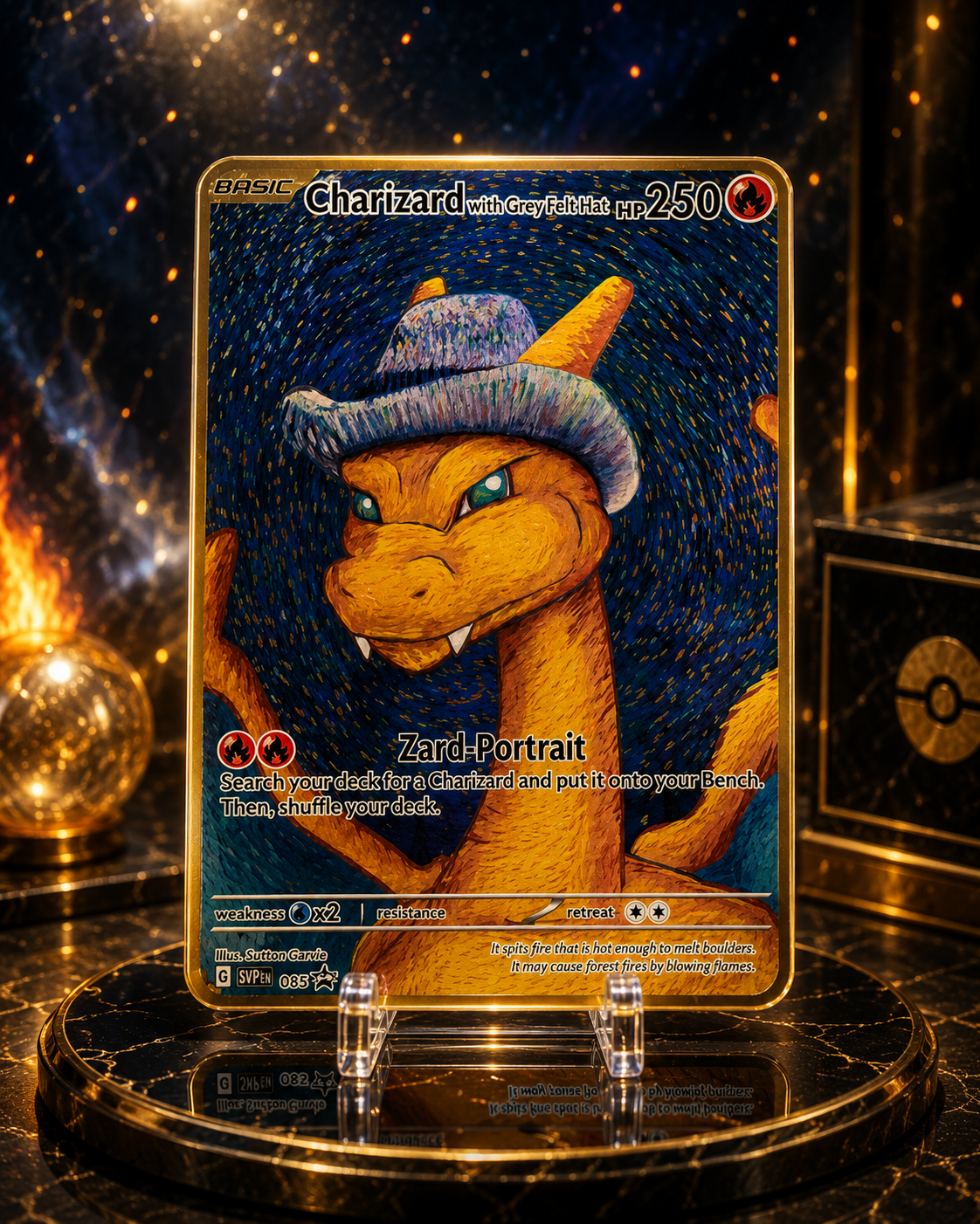 Starry Dragon Metal Collector Card – Premium Gold Art Display