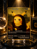 MonaPika-Inspired Metal Collector Card – Premium Gold Art Display